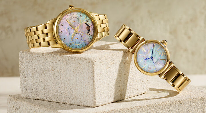 Women's Watches, featuring image of Calendrier watch model FD0002-57D and Citizen L Mae watch model  EM1062-57D