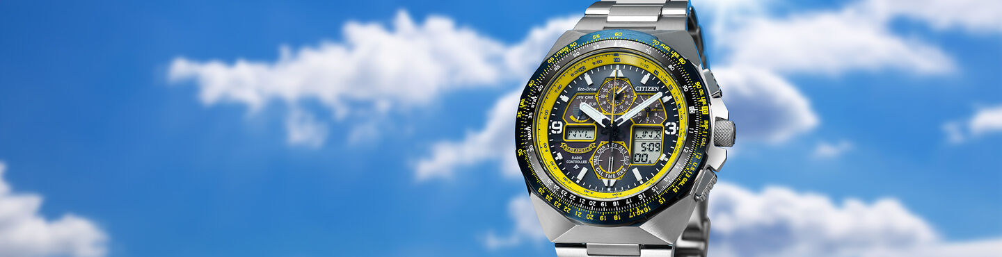 Men's Blue Angels watches. Promaster Skyhawk A-T Blue Angels model JY8125-54L image.